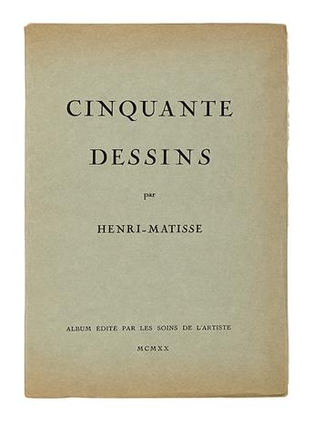 MATISSE, HENRI. Cinquante Dessins.